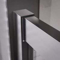 Душевой уголок Veconi Premium Trento PTC-20GR 110x80, профиль брашированный графит, стекло прозрачное