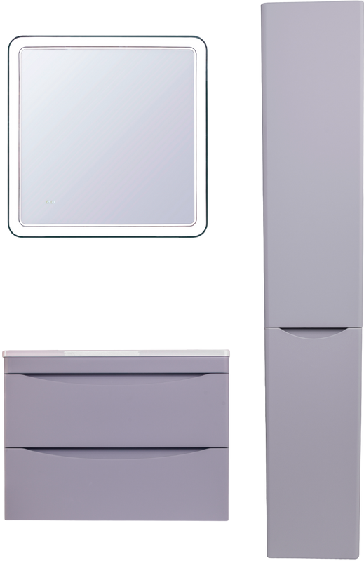 Мебель для ванной комнаты Style Line Бергамо Мини 70 Люкс Plus подвесная, антискрейтч серая