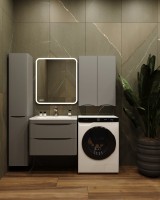 Мебель для ванной комнаты Style Line Бергамо Мини 70 Люкс Plus подвесная, антискрейтч серая