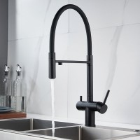 Смеситель для кухни Shevanik S178H с гибким изливом, черный