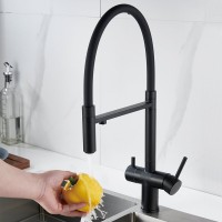 Смеситель для кухни Shevanik S178H с гибким изливом, черный