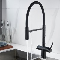 Смеситель для кухни Shevanik S178H с гибким изливом, черный