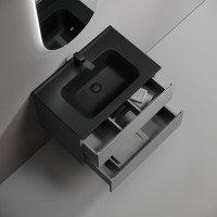 Тумба с раковиной Sancos Folk 70 grey soft, раковина CN7007MB