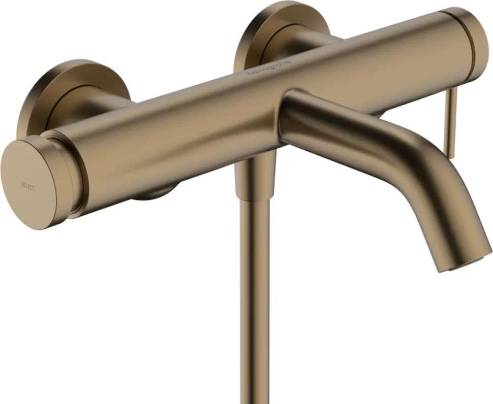 Смеситель для ванны с душем Hansgrohe Tecturis S 73422140 шлифованная бронза