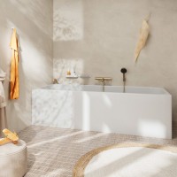 Смеситель для ванны с душем Hansgrohe Tecturis S 73422140 шлифованная бронза