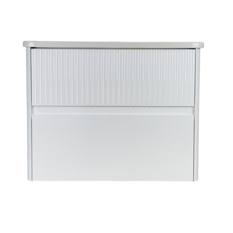 Тумба под раковину без столешницы Alavann Wave 80 подвесная, белая