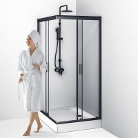 Душевой уголок AM.PM Gem W90G-404-120290-BT 120x90, профиль черный