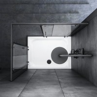 Душевой уголок AM.PM Gem W90G-404-120290-BT 120x90, профиль черный