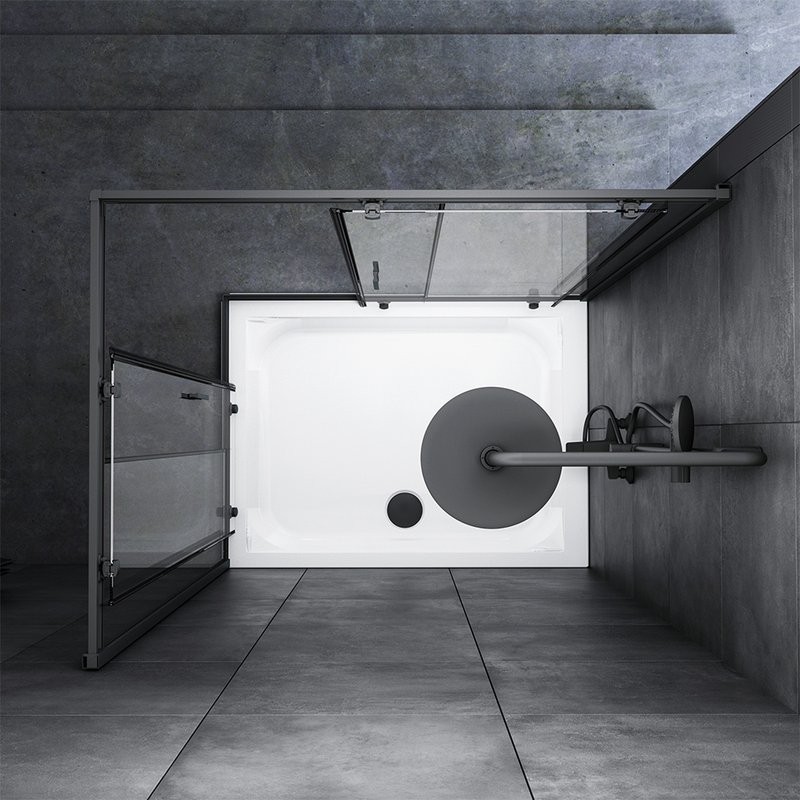 Душевой уголок AM.PM Gem W90G-404-120290-BT 120x90, профиль черный