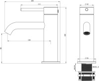 Смеситель для раковины Wonzon & Woghand WW-88139017-BG брашированное золото