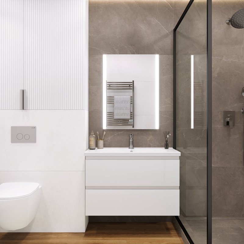 Зеркало Laparet Electra 60х80 с подсветкой, диммером, с функцией антизапотевания