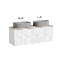 Мебель для ванной комнаты Sancos Snob R 140 bianco, столешница бежевая TT140A2, раковина CN6048MH