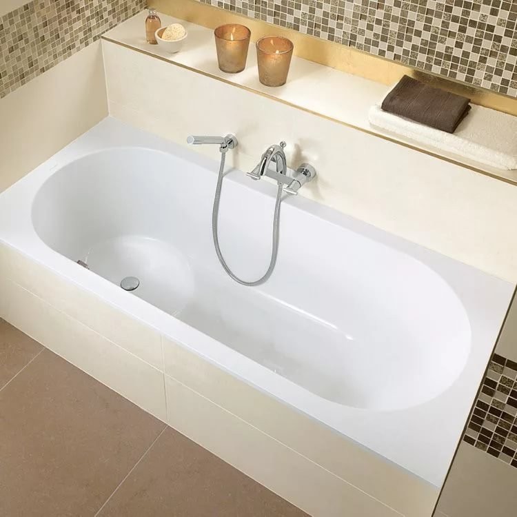 Акриловая ванна Villeroy & Boch Libra UBQ180LIB2V-01 180x80 см, встраиваемая, цвет альпийский белый, на ножках