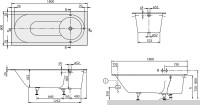 Акриловая ванна Villeroy & Boch Libra UBQ180LIB2V-01 180x80 см, встраиваемая, цвет альпийский белый, на ножках