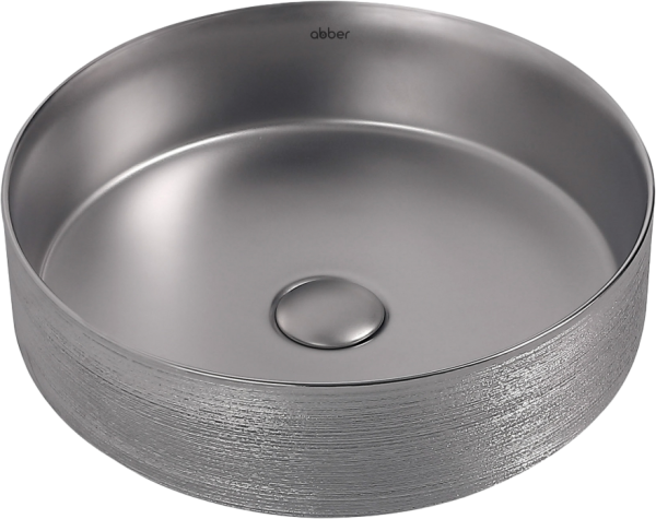 Накладная раковина Abber Bequem AC2109BSM матовое серебро