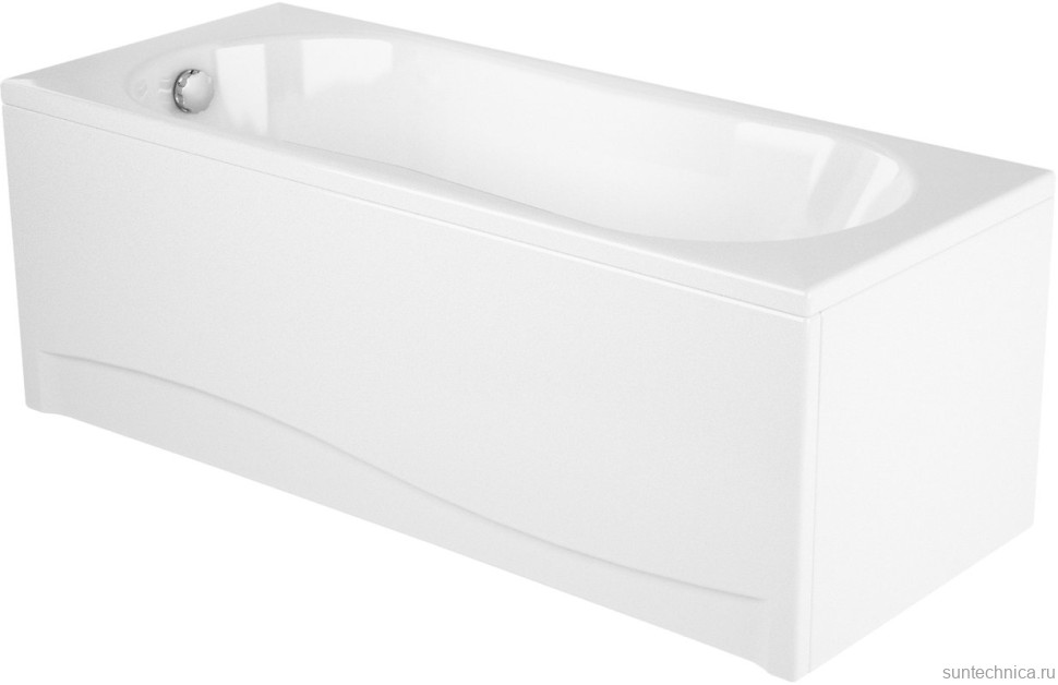 Акриловая ванна Cersanit Nike 150x70 см, пристенная, ультрабелая, с каркасом