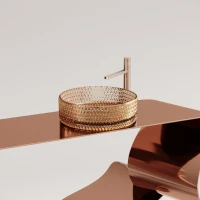 Накладная раковина Ceramicanova Cristal CN6058 бежевая Накладная раковина Ceramicanova Cristal CN6058 бежевая