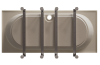 Акриловая ванна Radomir Вальс Ангосто 190x90 см, встраиваемая, белая, на ножках