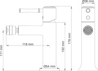 Смеситель для биде Wonzon & Woghand WW-88016073-CR хром