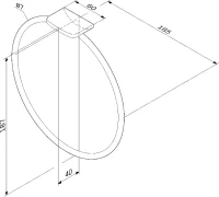 Держатель для полотенец AM.PM Inspire 2.0 A50A34422 черный, кольцо Держатель для полотенец AM.PM Inspire 2.0 A50A34422 черный, кольцо