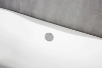 Акриловая ванна BelBagno BB201-1500-800 без опоры 150x80 см, отдельностоящая, белая, овальная, со сливом-переливом