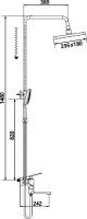 Душевая стойка Shevanik S8036H черная