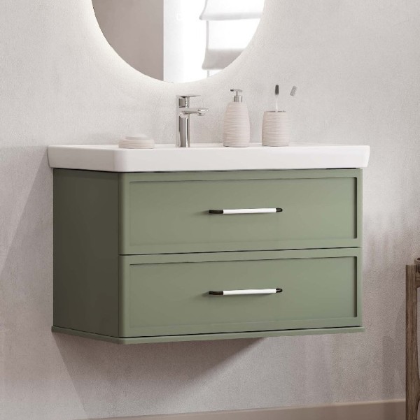 Тумба с раковиной AQUATON Нео Классика 85 кипарис