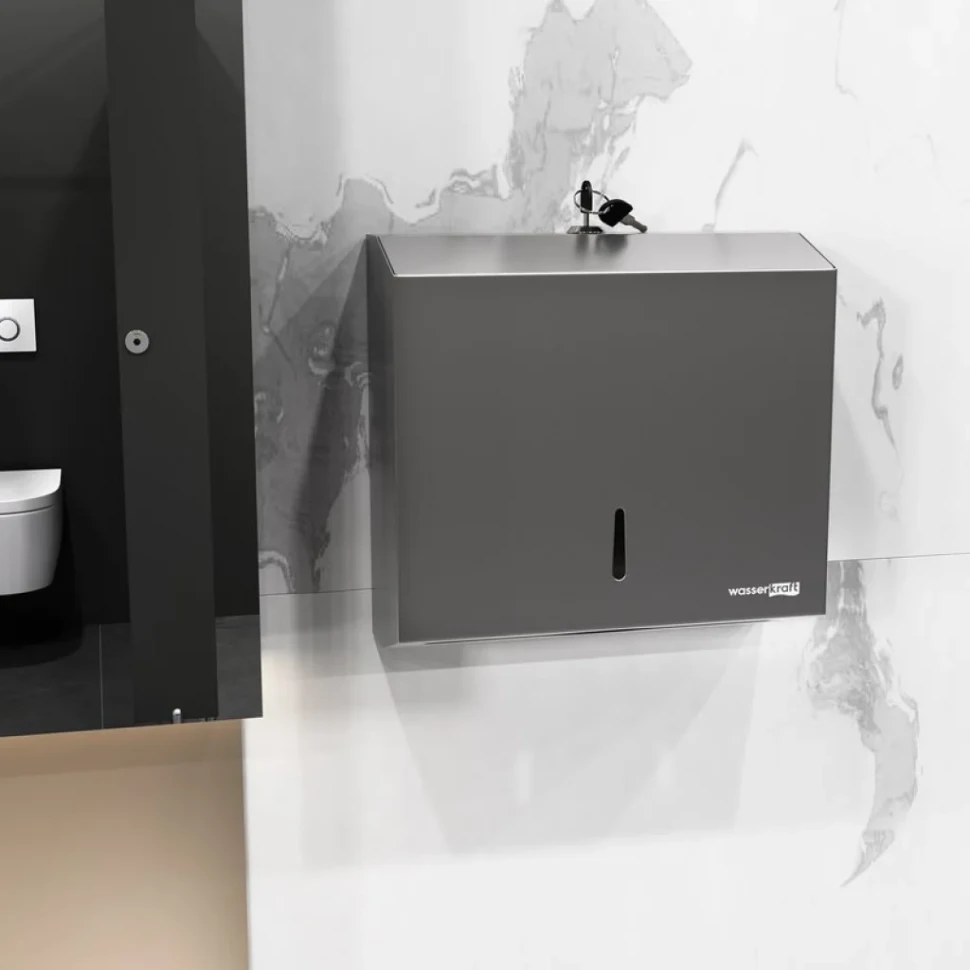 Диспенсер бумажных полотенец Wasserkraft 10091 никель