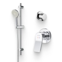 Душевой комплект Смеситель AM.PM X-Joy F85A65000 + Гарнитур Gem F0190000 + Подключение F0600E00