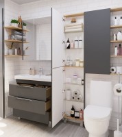 Тумба под раковину 1MarKa Gaula 60Н black