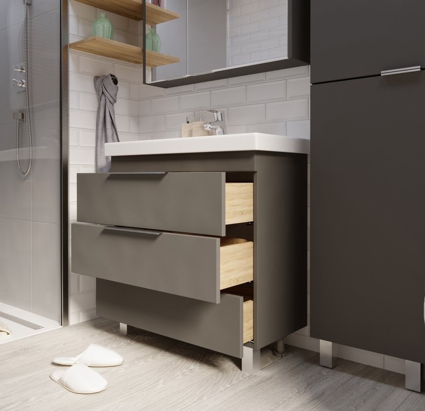 Тумба под раковину 1MarKa Gaula 60Н black