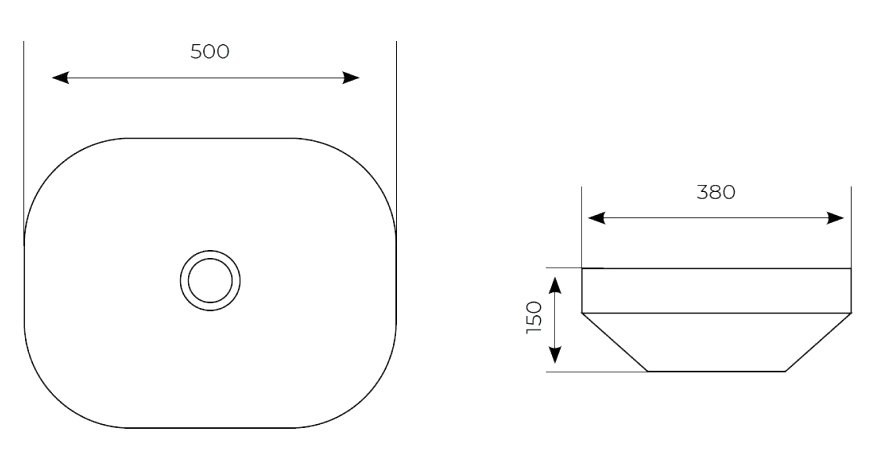 Накладная раковина Aquanet Elegant 326057 50 глянцевая белая, прямоугольная, искусственный камень