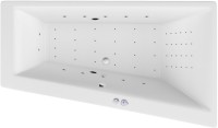 Акриловая ванна Excellent Sfera Sfera WAEX.SFP17.NANO 170x100 см, угловая, правая, встраиваемая, с гидромассажем, белая, асимметричная, со сливом-переливом