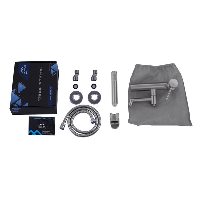 Смеситель для ванны с душем Fashun A53033 сатин