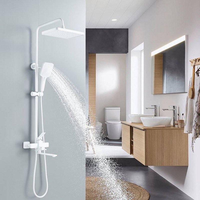 Душевая стойка Shevanik S6136C белый