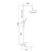 Душевая стойка Shevanik S6136C белый