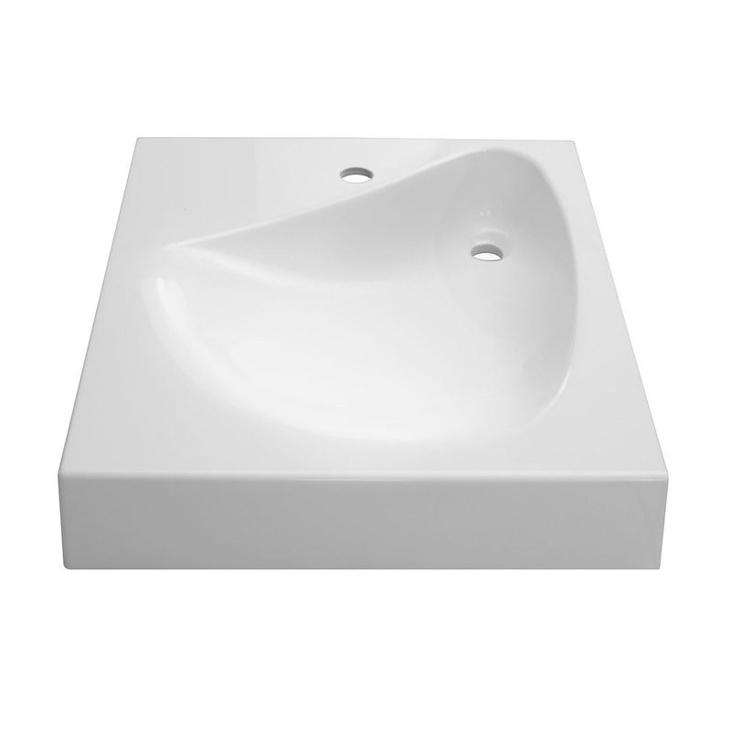 Раковина над стиральной машиной Belux Vortex VR 51х60 глянцевая белая, прямоугольная, с комплектом кронштейнов