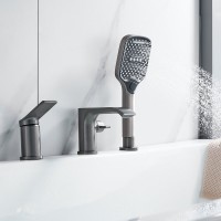 Смеситель на борт ванны Shevanik S4112T оружейная сталь Смеситель на борт ванны Shevanik S4112T оружейная сталь