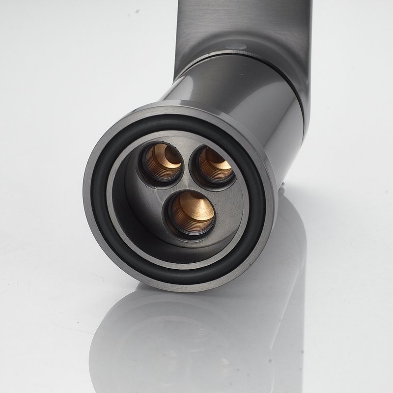 Смеситель на борт ванны Shevanik S4112T оружейная сталь