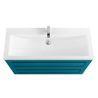 Тумба под раковину без столешницы Art&Max Platino 100 подвесная, бирюзовая матовая