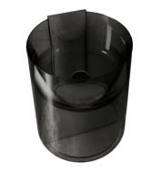 Раковина напольная Abber Kristall AT2704Onyx 42 глянцевая черная, круглая