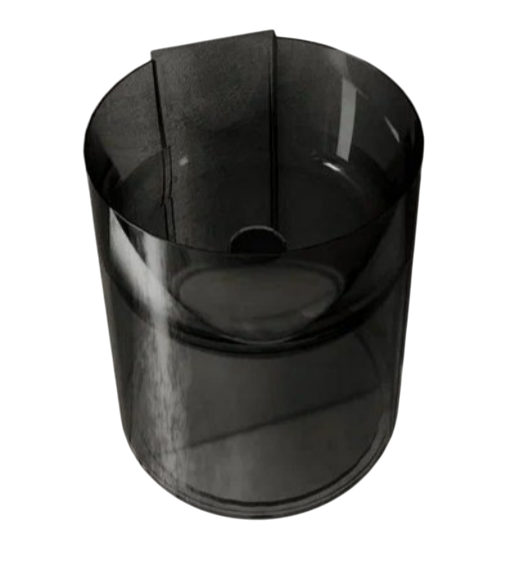 Раковина напольная Abber Kristall AT2704Onyx 42 глянцевая черная, круглая