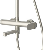 Душевая стойка Cezares Stylus STYLUS-CVD-IN со смесителем и изливом, сатин