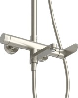 Душевая стойка Cezares Stylus STYLUS-CVD-IN со смесителем и изливом, сатин