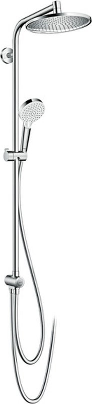 Душевой комплект Термостат Hansgrohe Ecostat universal 13123000 для ванны с душем + Стойка Crometta S 240 1jet Showerpipe Rеno 27270000 EcoSmart