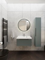 Зеркало круглое La Fenice Terra 65 серое матовое