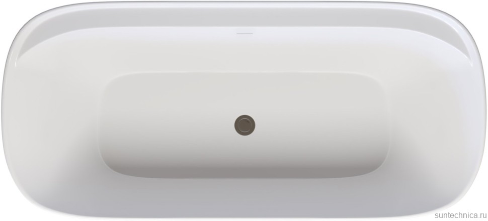 Акриловая ванна Aquanet Fine 260045 170x80 см, отдельностоящая, белая, овальная, на ножках, со сливом-переливом