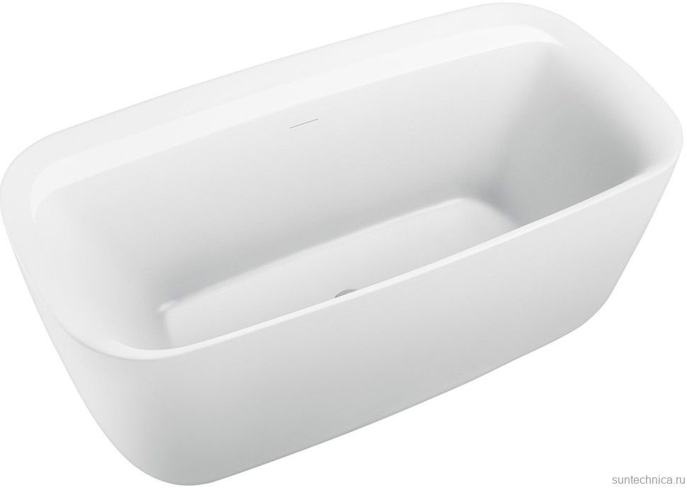 Акриловая ванна Aquanet Fine 260045 170x80 см, отдельностоящая, белая, овальная, на ножках, со сливом-переливом