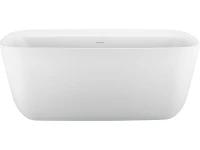 Акриловая ванна Aquanet Fine 260045 170x80 см, отдельностоящая, белая, овальная, на ножках, со сливом-переливом
