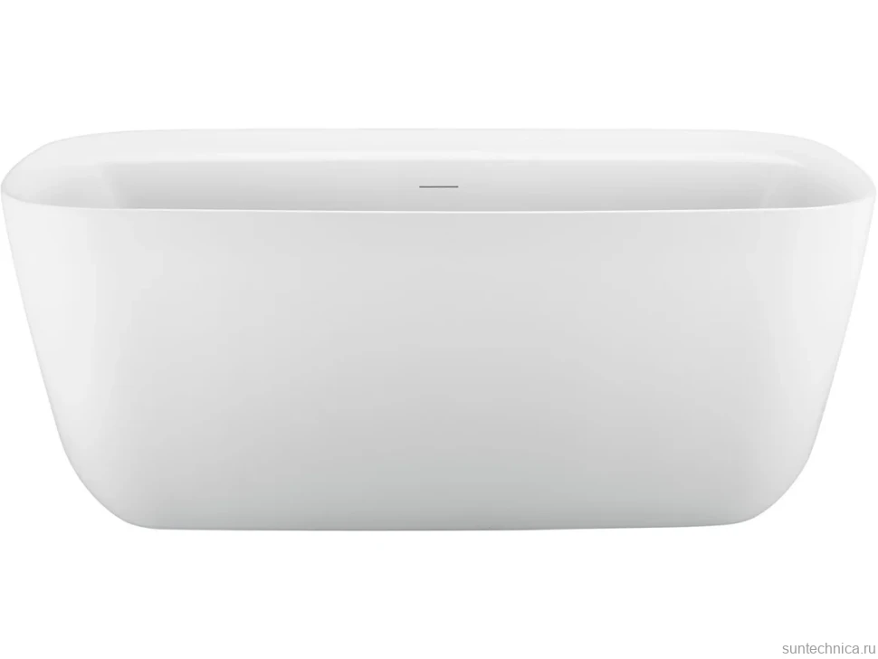 Акриловая ванна Aquanet Fine 260045 170x80 см, отдельностоящая, белая, овальная, на ножках, со сливом-переливом